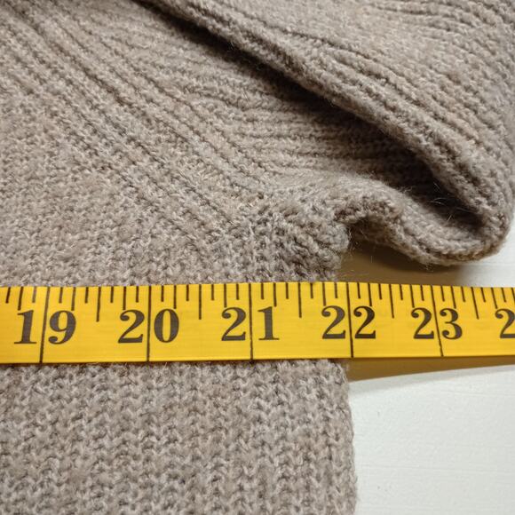 H&M Long Sleeve Knit Women’s Beige Soft Wool Blend Dress - Picture 3 of 6